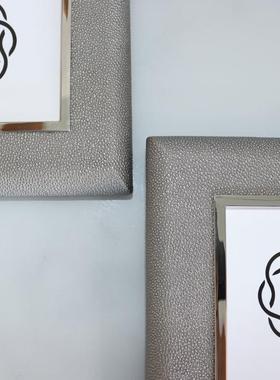 新品手工皮相框桌面摆件时6HY-91112寸7寸尚简约样板相房相皮框革