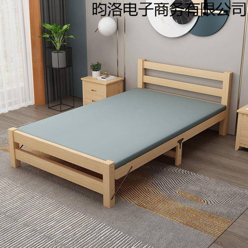 实木床1济.2米.单人床现代简约1m.昀洛电子5米双人床经型08加软靠