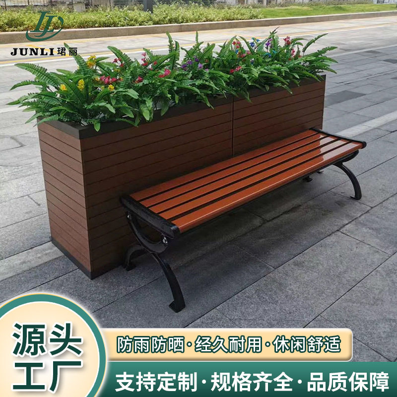 户外景观铝合金仿木花箱