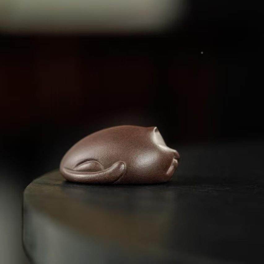 兴紫砂宠小猫咪创意手工可养思SHN猫名宜考家茶年余作品茶桌书桌,餐饮具,茶宠摆件,淘宝优惠券,粉丝福利购,淘宝优惠卷