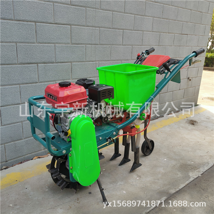 玉米单行汽油手推播种追肥机