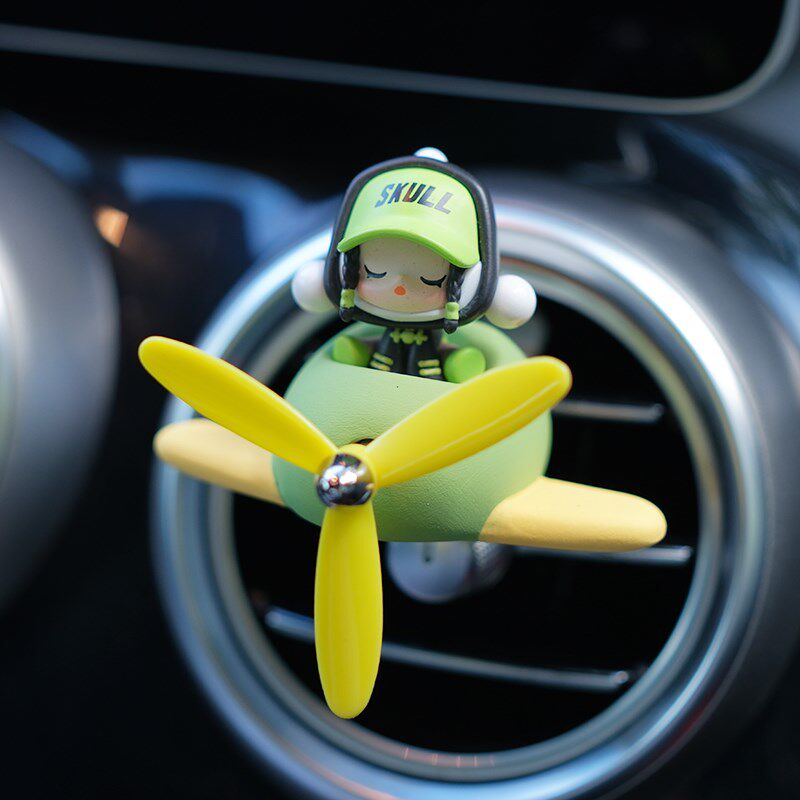 泡泡玛特SPh流浪者飞机汽车空调出风口香薰香氛可爱车内装饰品