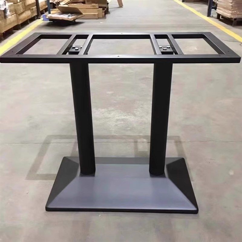 加厚桌子c腿餐桌脚台脚大理石餐桌架铸铁底盘加宽桌架桌子底座