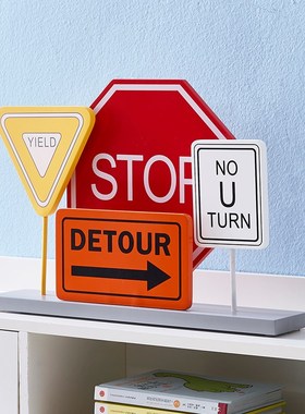 儿童房摆件家居饰品木质个性英伦A工业风样板房桌面创意酒柜装饰