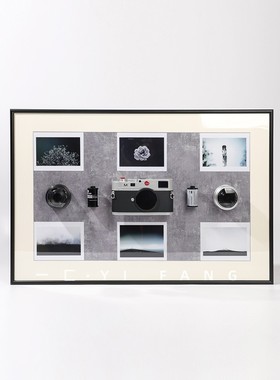 一匚简约摄影主题相机模型立体装饰画摆件O样板间书房家居饰品