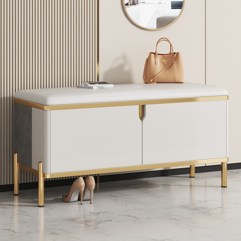 奶油风换鞋凳家用门口穿鞋凳进门可坐鞋架入户轻奢鞋柜坐凳一体