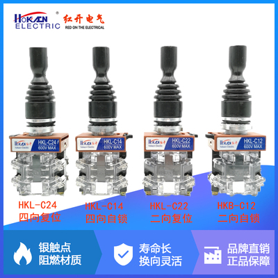 红开十字摇杆开关 HKL-C24 C14四向自复 C22 C12 两向 孔径22mm