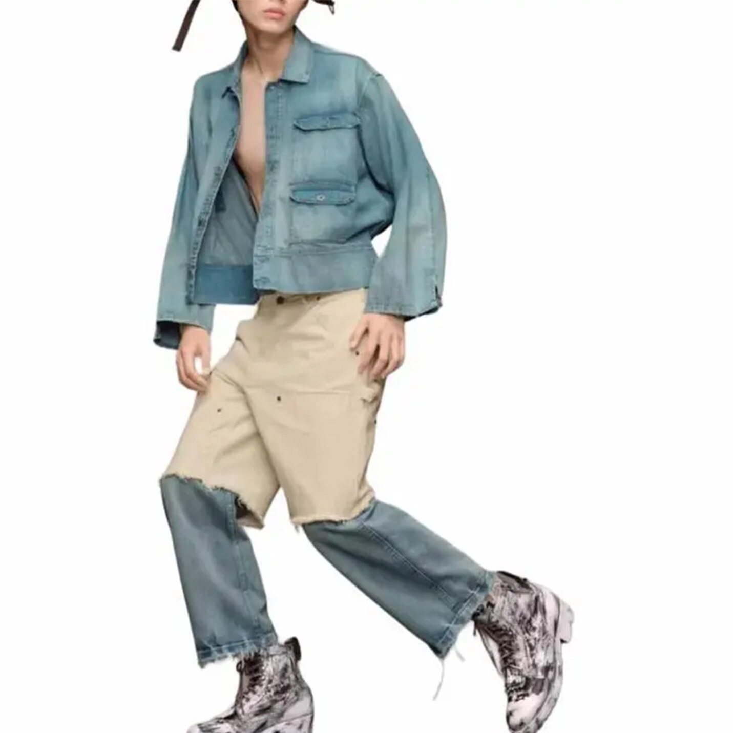 Maison Margiela马吉拉男装 奢潮水洗牛仔外套男士口袋装饰夹克,男装,牛仔外套,淘宝优惠券,粉丝福利购,淘宝优惠卷