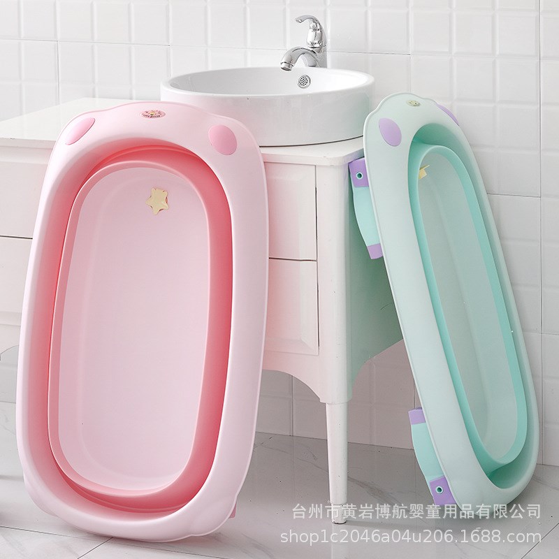 婴儿洗澡盆折叠浴盆宝宝可坐可躺大号儿童用品新S生儿沐浴盆洗澡