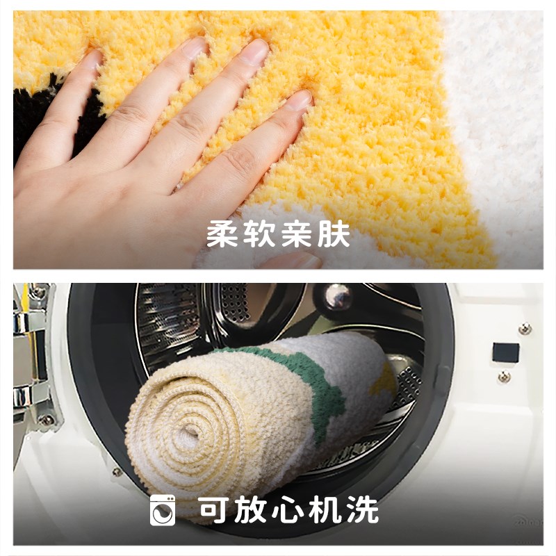 可机洗地毯卧室床边m毯客厅沙发床前少女防滑阅读区儿童房间小地