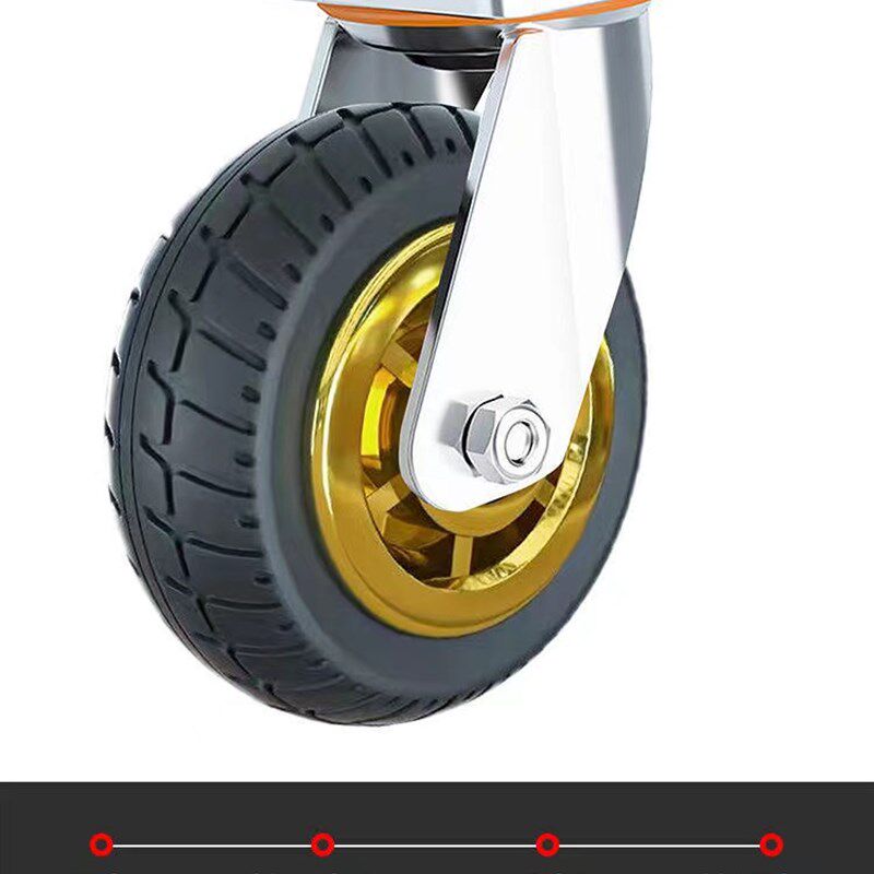 6寸橡胶万向轮定向轮平板车小推车专用车轮静音4寸金胶轮5寸橡胶