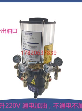 摊铺机PLC半自动黄油泵220V电动油泵集中润滑油泵现货4升5出油口
