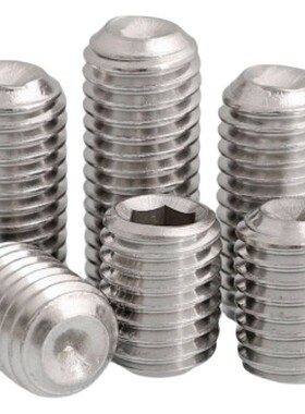 M5 M6 304不锈钢内六角螺丝紧定凹端机米顶丝无头螺钉DIN916 GB80