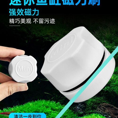 无死角清洁除藻神器鱼缸迷你磁力刷小型强磁大吸力mini擦缸器清洗