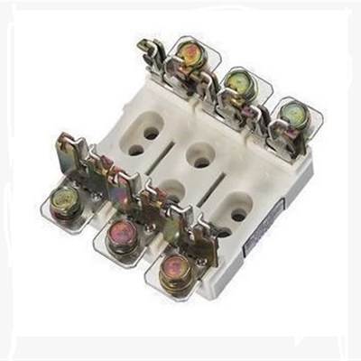 三连体熔断器底座 NTOO座 RT16-00座 3P 铜件 NT00 保险