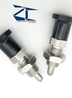 SXPAT/SXPKT5/6/8/10/12/16/16L 不锈钢锥度销型细牙复位旋钮柱塞