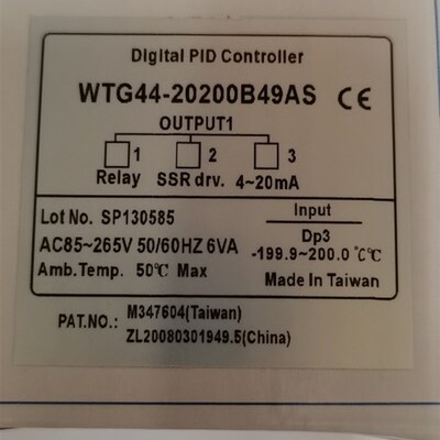 WTG44 WT404 台湾士林Shihlin温控器 WTG44-20200B49AS WT404-202