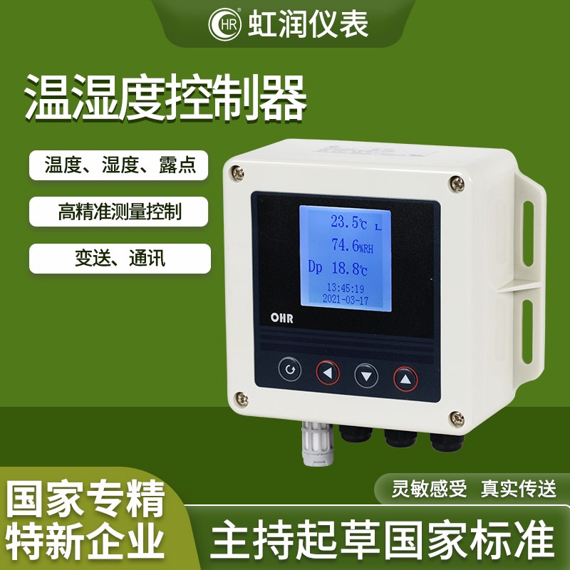 虹润温湿度控制仪壁挂数字温度湿度露点测量显示智能传感器WS10G