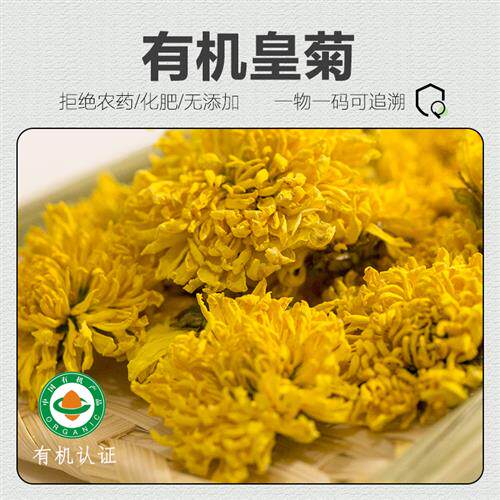 有机小皇菊100%无添加花茶菊花茶干花怕上火菊花茶熬夜喝一朵一杯