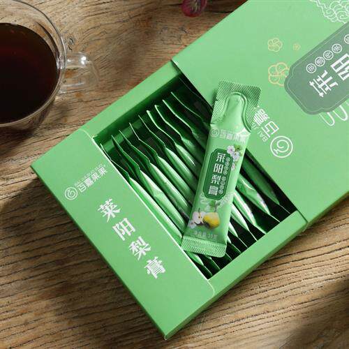 百嘉果果莱阳慈梨膏10g*20袋便携盒装儿童秋梨膏老人小孩雪梨膏
