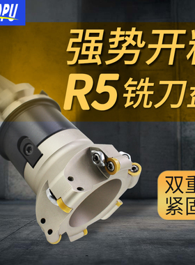 EMR数控铣刀盘BT50BT40圆鼻铣刀刀盘R5面铣刀盘CNC加工中心刀盘飞