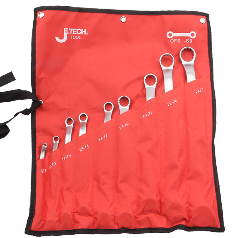 捷科双梅呆扳手套装维修大扭力扳子多功能汽修机修工具组套OFS-S9