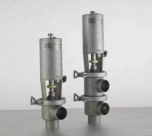 气动L型卫生级换向阀 一位两通两位三通气动切换阀卡箍快装式5989