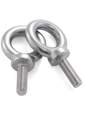 M5-M24 304不锈钢吊环螺丝 加长吊环螺栓 带圈起重吊环螺栓 6折