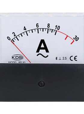 KDSI指针式交流电流表BP-80 AC10A 3倍过载黑盖 刻度显示0-30A