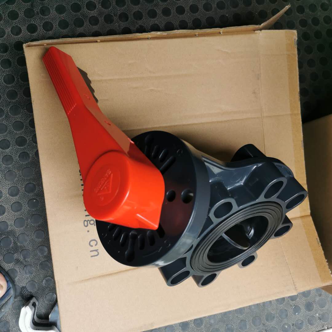 台湾三厘 UPVC蝶阀 对夹式蝶阀 手柄蝶阀 防腐蚀蝶阀工业级阀门