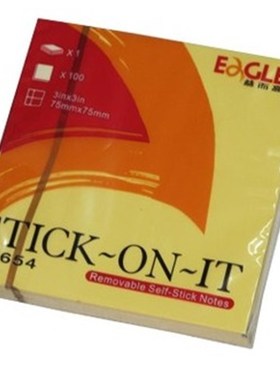 益而高 TY654 告示贴 便利贴 N次贴 75*75mm 便签本 100张/本