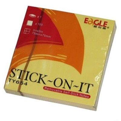 益而高 TY654 告示贴 便利贴 N次贴 75*75mm 便签本 100张/本