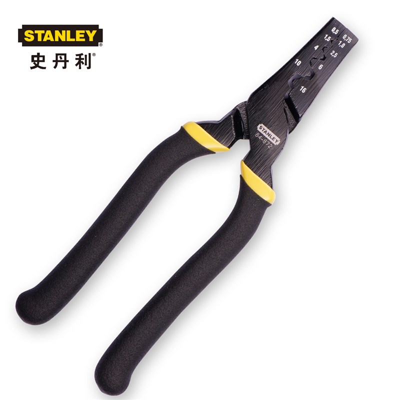 史丹利欧式端子压接钳0.75-16mm2压线接线钳冷压端子钳84-872-22