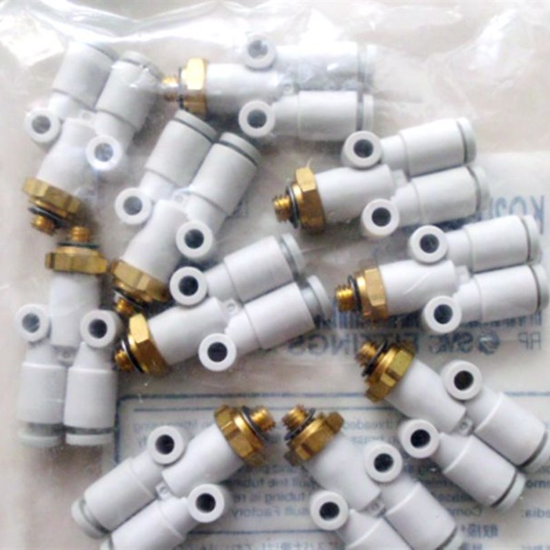 全新原装 KQ2U10/KQ2U12/KQ2U16-02S-03S-04AS外螺纹Y形接头