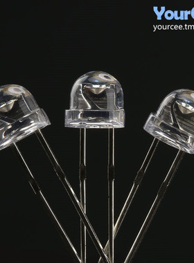 5MMLED灯珠发光二极管草帽白发白红翠绿蓝黄紫色七彩慢闪快闪交替