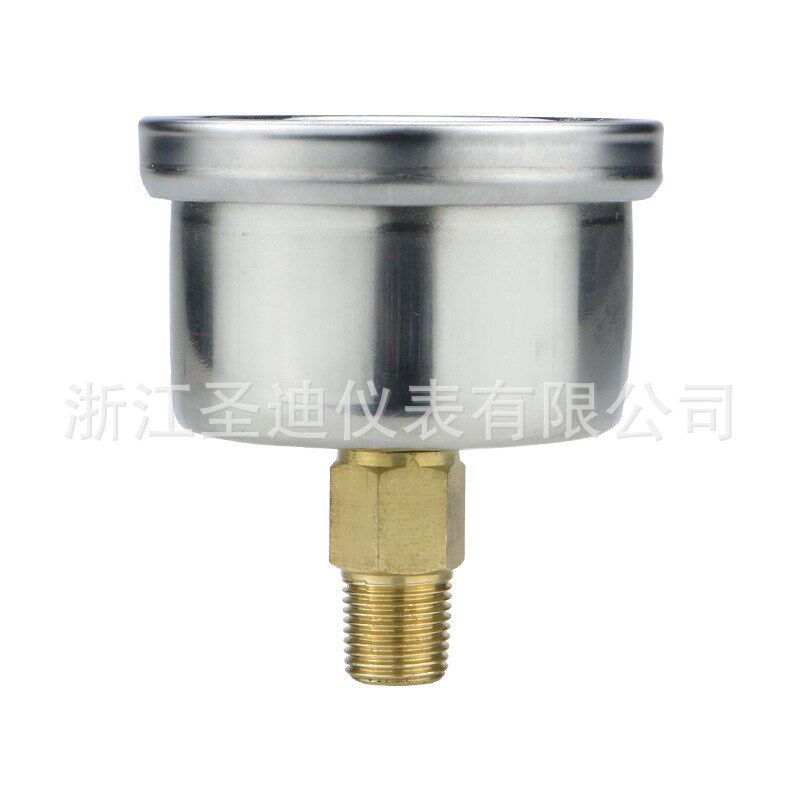 轴向无边耐震压力表YN40Z 抗震气压水压油压真空隔膜压力表