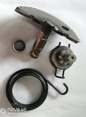 助力踏板摩托车48c 豪迈光阳GY650/60/80启动轴 齿轮扇形轴弹簧