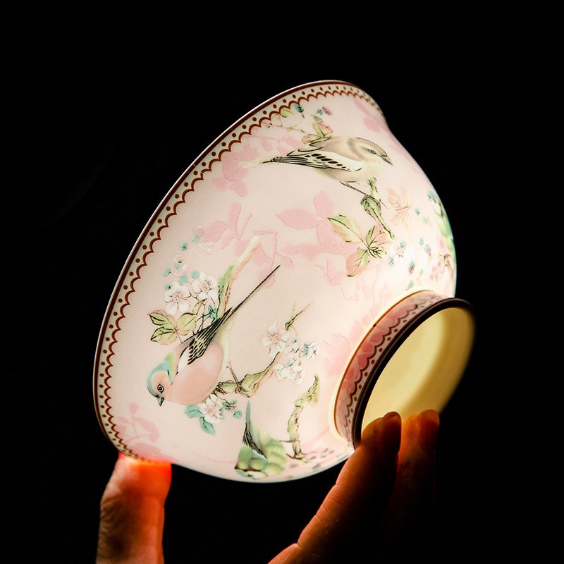 美道碗家用2021新款轻奢餐具创意吃饭碗组合汤面碗骨瓷碗勺套装