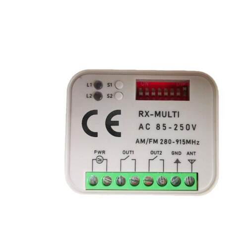 多频开关280-868dc9-30v/ac85-250v双路门禁遥控开关接收器控制器