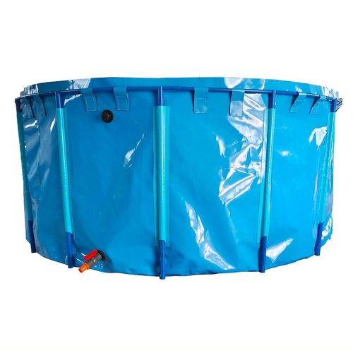 圆形帆布鱼池 带支架便携式鱼虾水箱车载水池 圆形帆布水池泳池