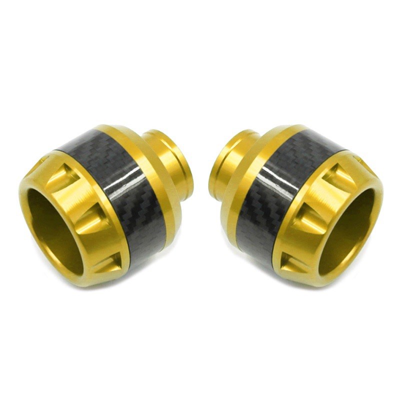 摩托车助力车改装前叉防摔杯MSX125猴子小怪兽碳纤维防撞杯保护盖