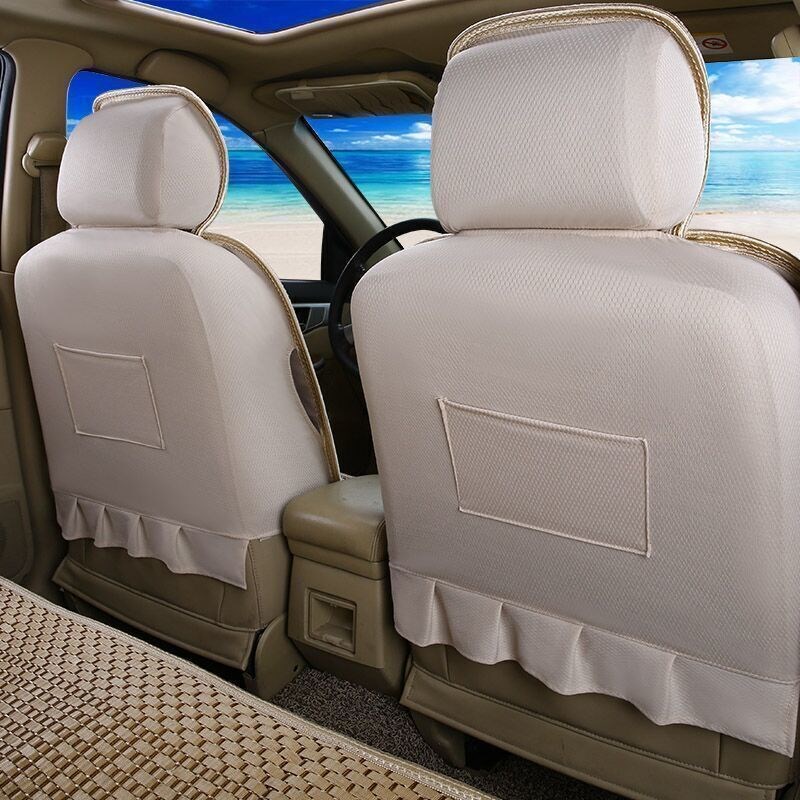 汽车坐垫夏季专用冰丝凉垫透气全包小车座套单座五座七座汽车姜茶