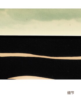 丘山生活 汹涌的海 现代艺术挂画样G板间装饰画小众文艺书房卡纸
