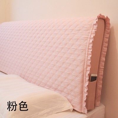 简约纯色床头h套罩全棉皮床布艺木板床头罩子保护套侧面弹力