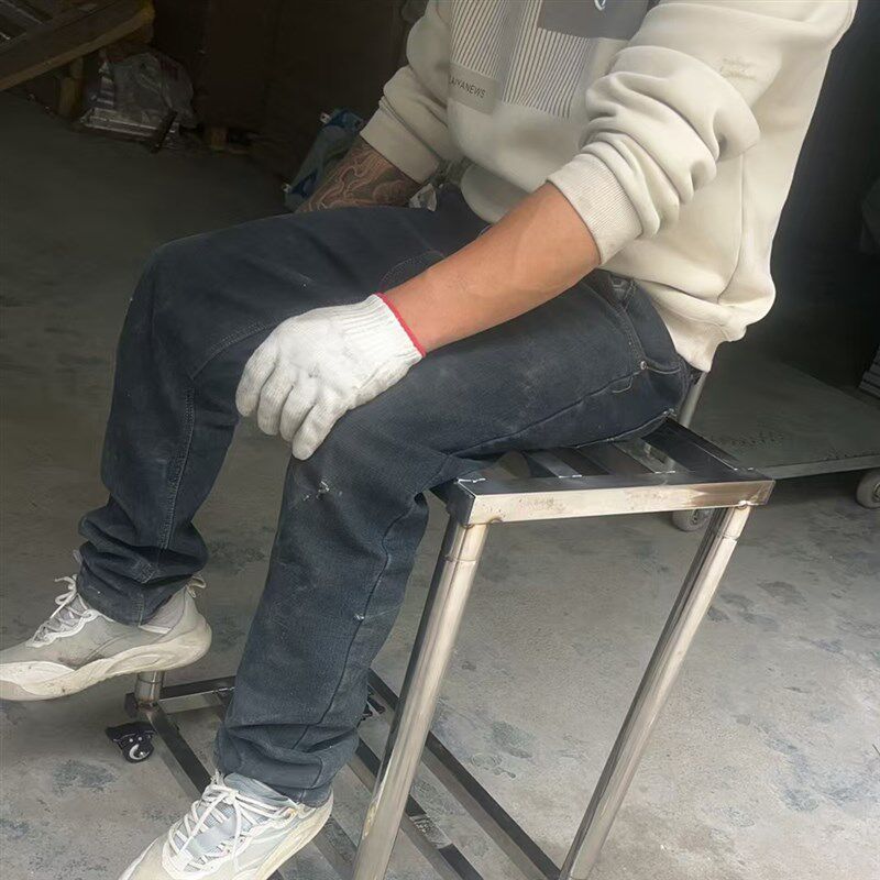 超强承重不锈钢置物架花架子小推车带轮移动N鱼缸架底座庭院盆景
