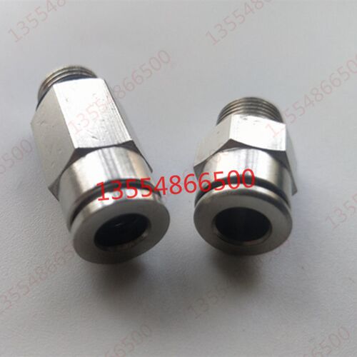 304不锈钢快插接头PC6 R1/8气动气管快速快接螺纹高压气嘴带密封