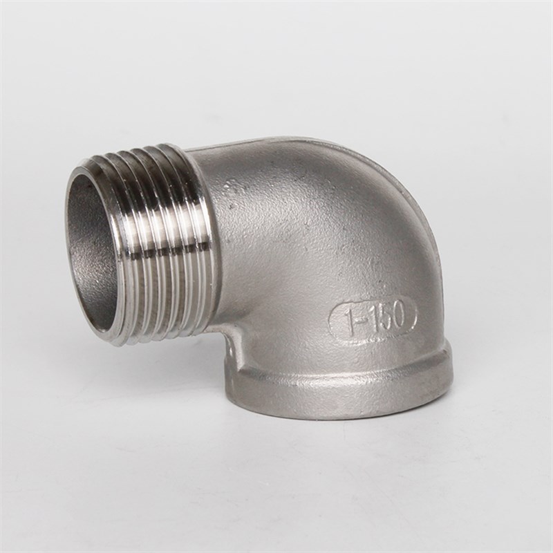 304不锈钢弯头内外丝90度直角弯管螺纹变径接头水管配件4分6分1寸