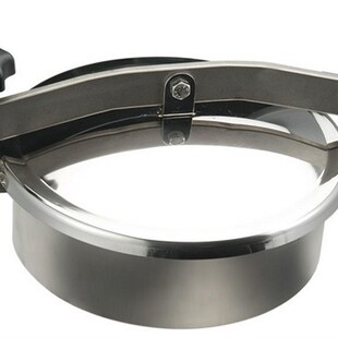 304不锈钢常压人孔盖 卫生级圆快开人孔 罐上配件 手孔 椭圆人孔