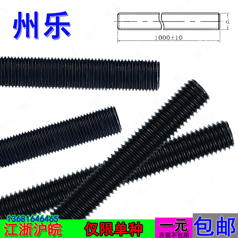 8.8级细牙螺杆牙条M8M10M12M14M16M18M20M22-M56*1*2*1.5全牙丝杆图片