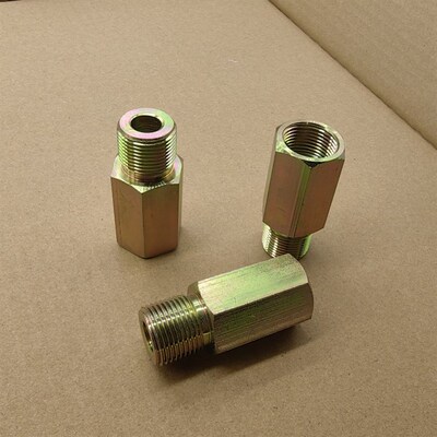 外丝M20*1.5-转内丝M20*1.5压力表延长杆长55铁材料接头镀锌2020